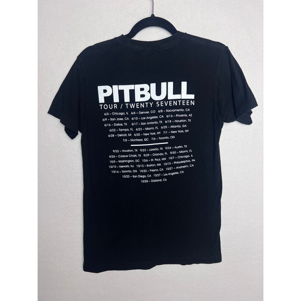 Pitbull Tour 2017 Short Sleeve Black T-Shirt Size Small - Picture 5 of 6